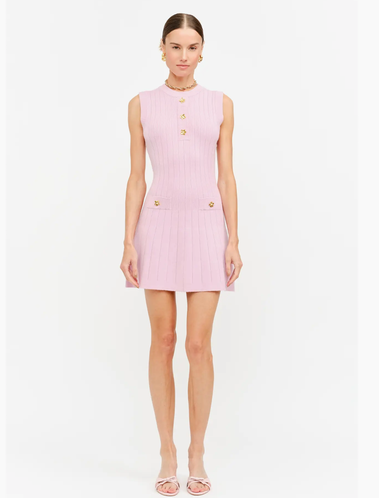 Beatrice Knit Dress in Light Pink – Grace Geier ACK