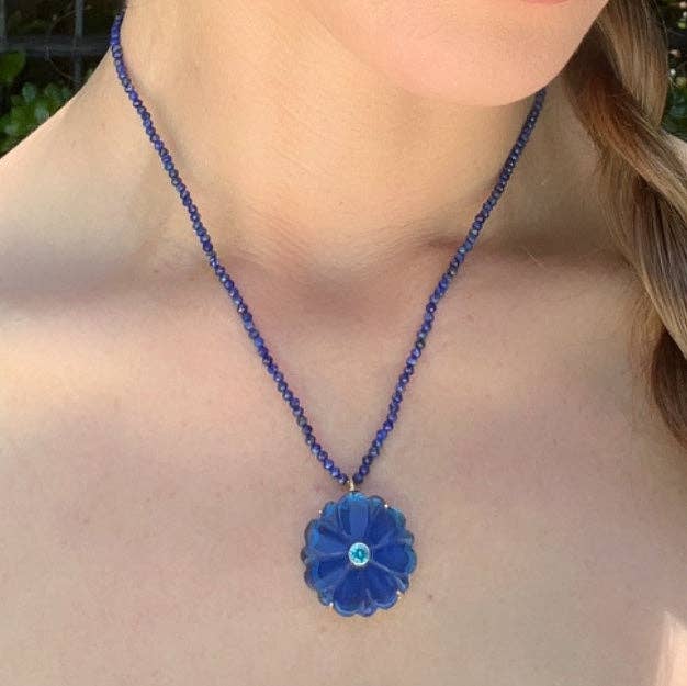 Magnolia Necklace in Indigo