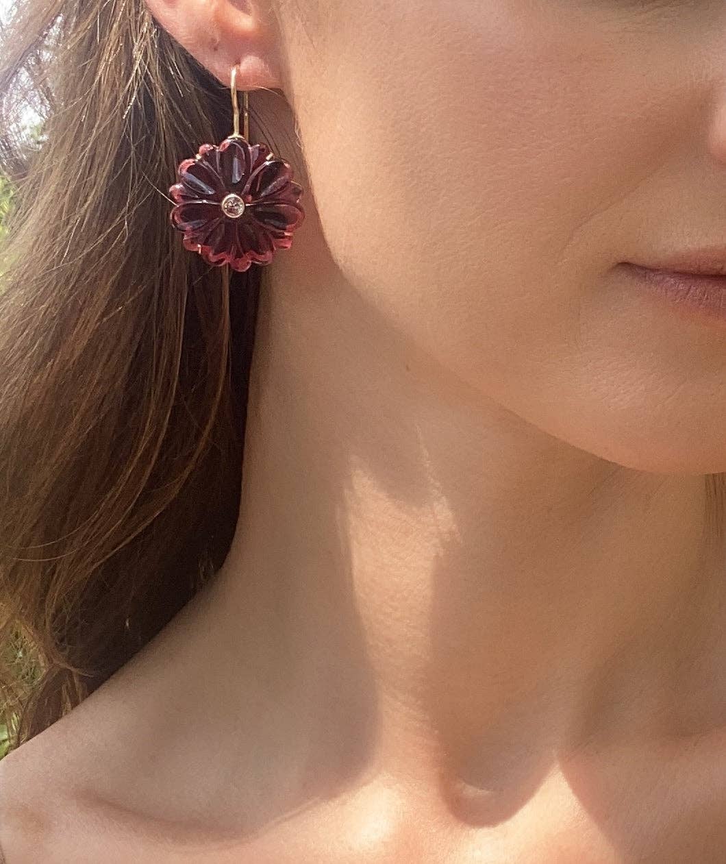 Magnolia Earring in Strawberry Pink
