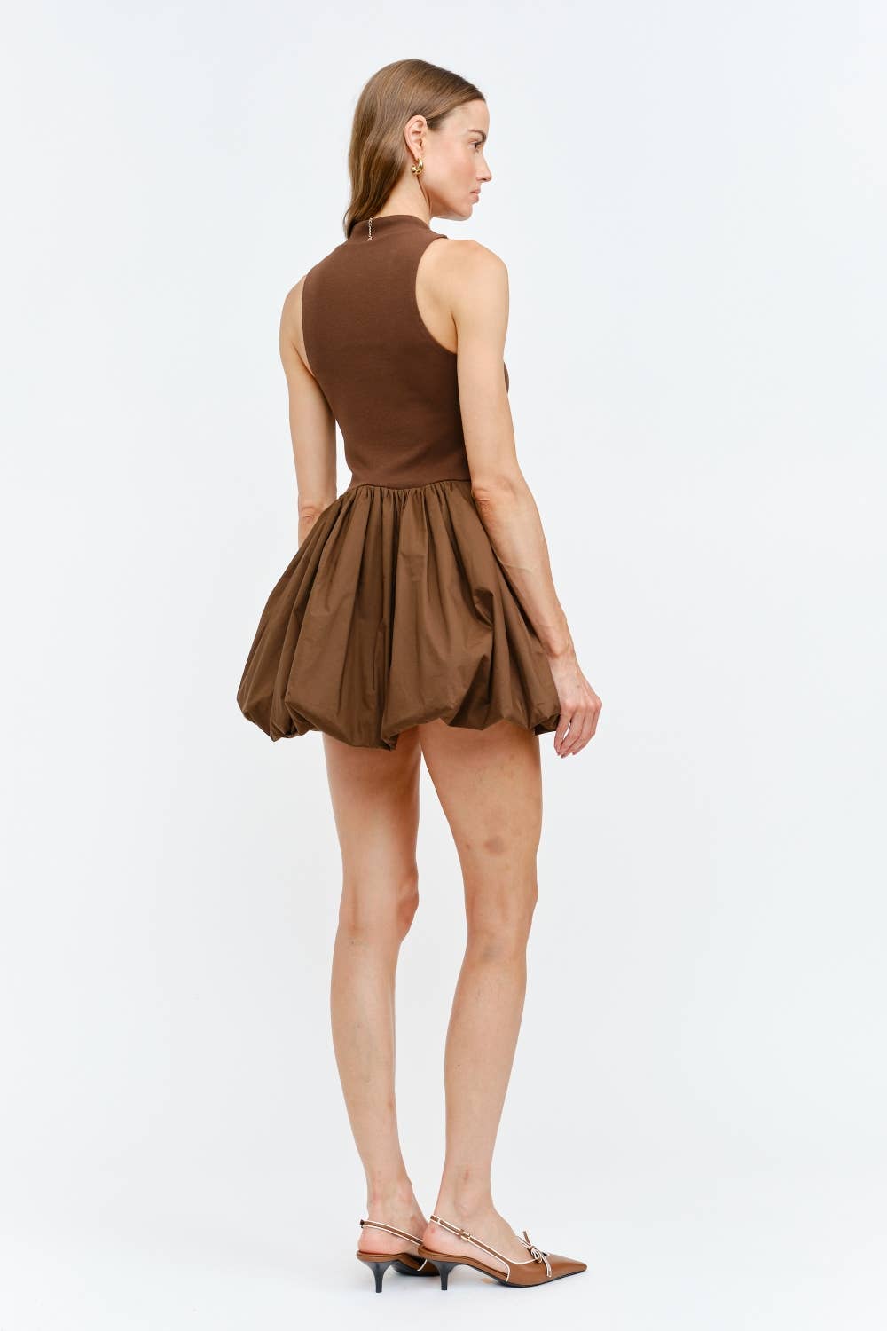Zoey Dress in Cocoa Brown
