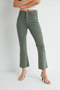 Clara Kick Crop in Vintage Olive