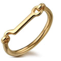 Horsebit Bangle in Gold
