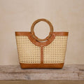 Main Street Tote with Rattan Handle