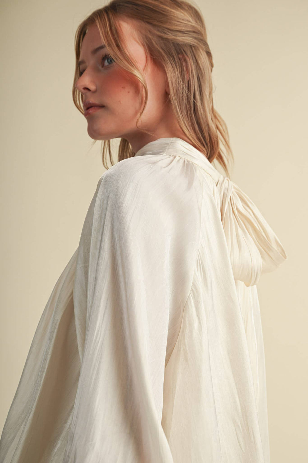 Georgie Tie Top in Cream