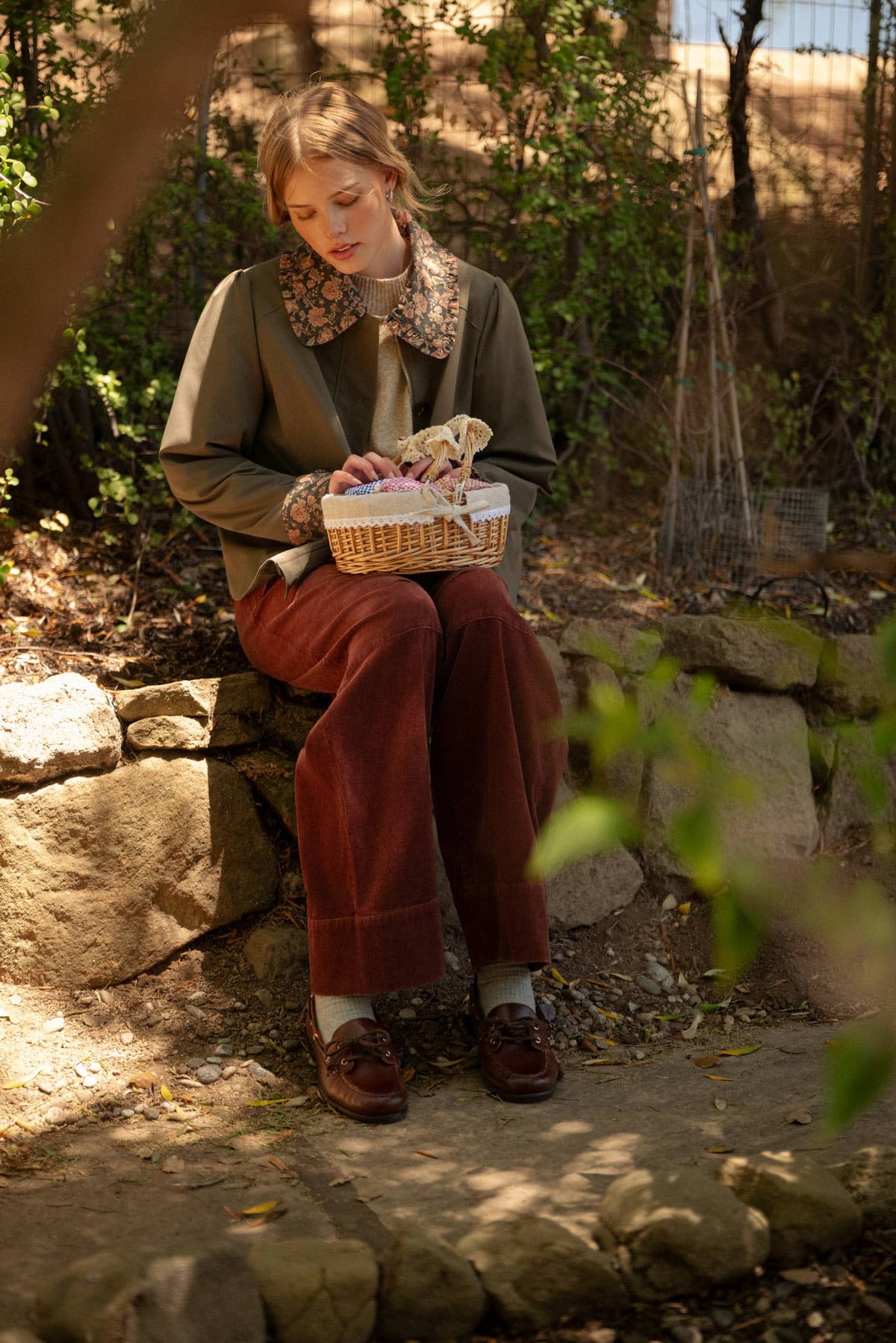 Geier Utility Jacket in Deep Olive Floral