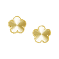 Gold Clover Stud Earrings