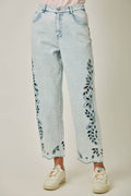Gracie Eyelet Jeans in Light Wash