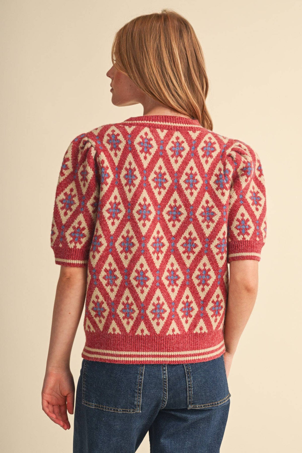Maggie Knit Top in Pink Sand