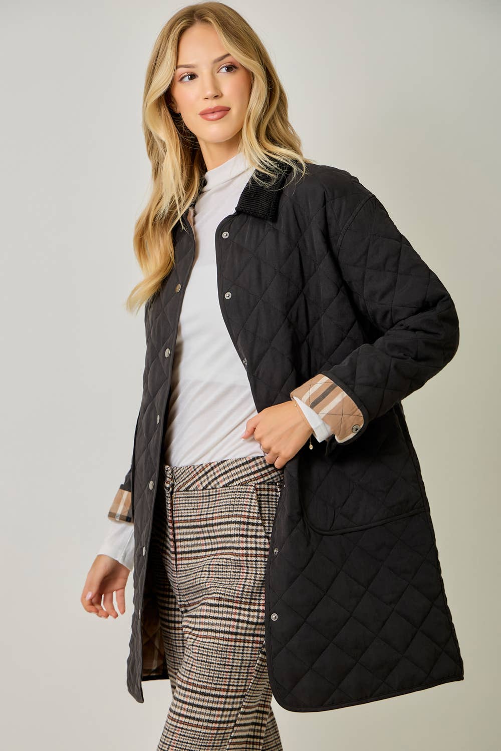 Maddie Quilted Jacket in Black