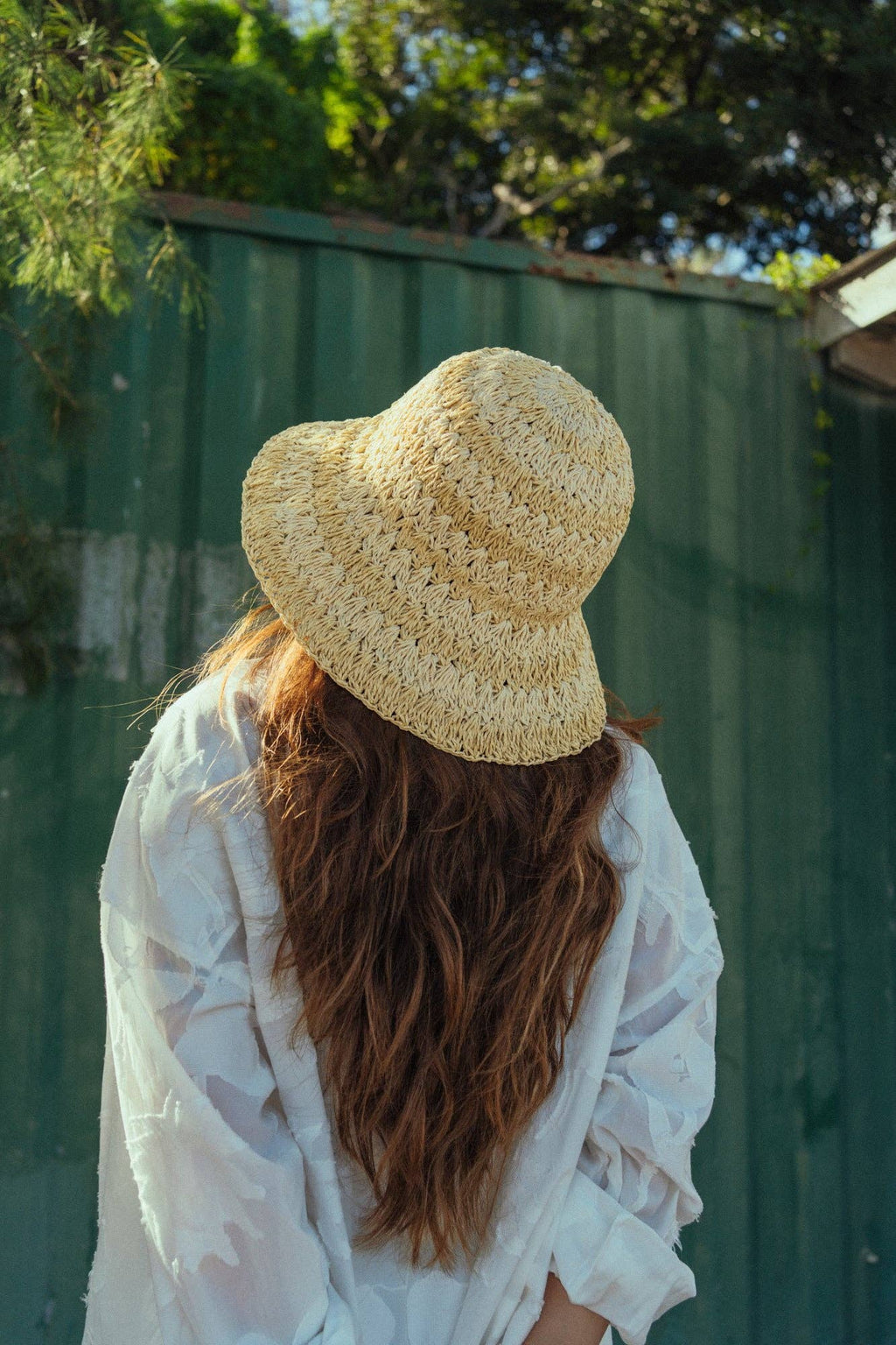 Packable Straw Hat in Taupe