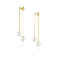 Dede Double Pearl Dangle Earrings