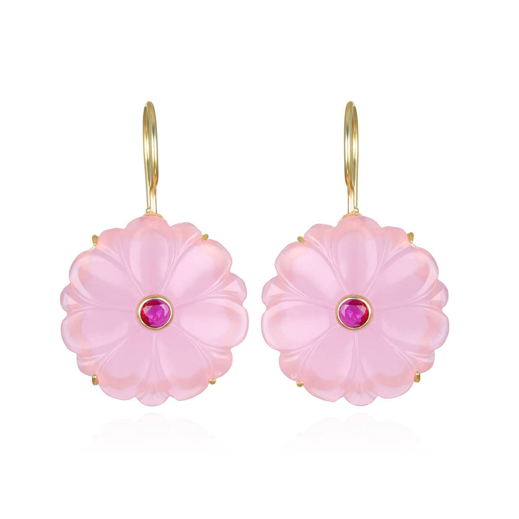 Magnolia Earring in Strawberry Pink