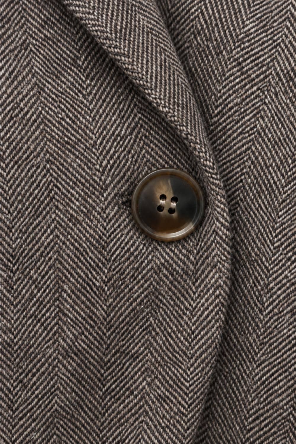Howard Cropped Jacket in Brown Herringbone