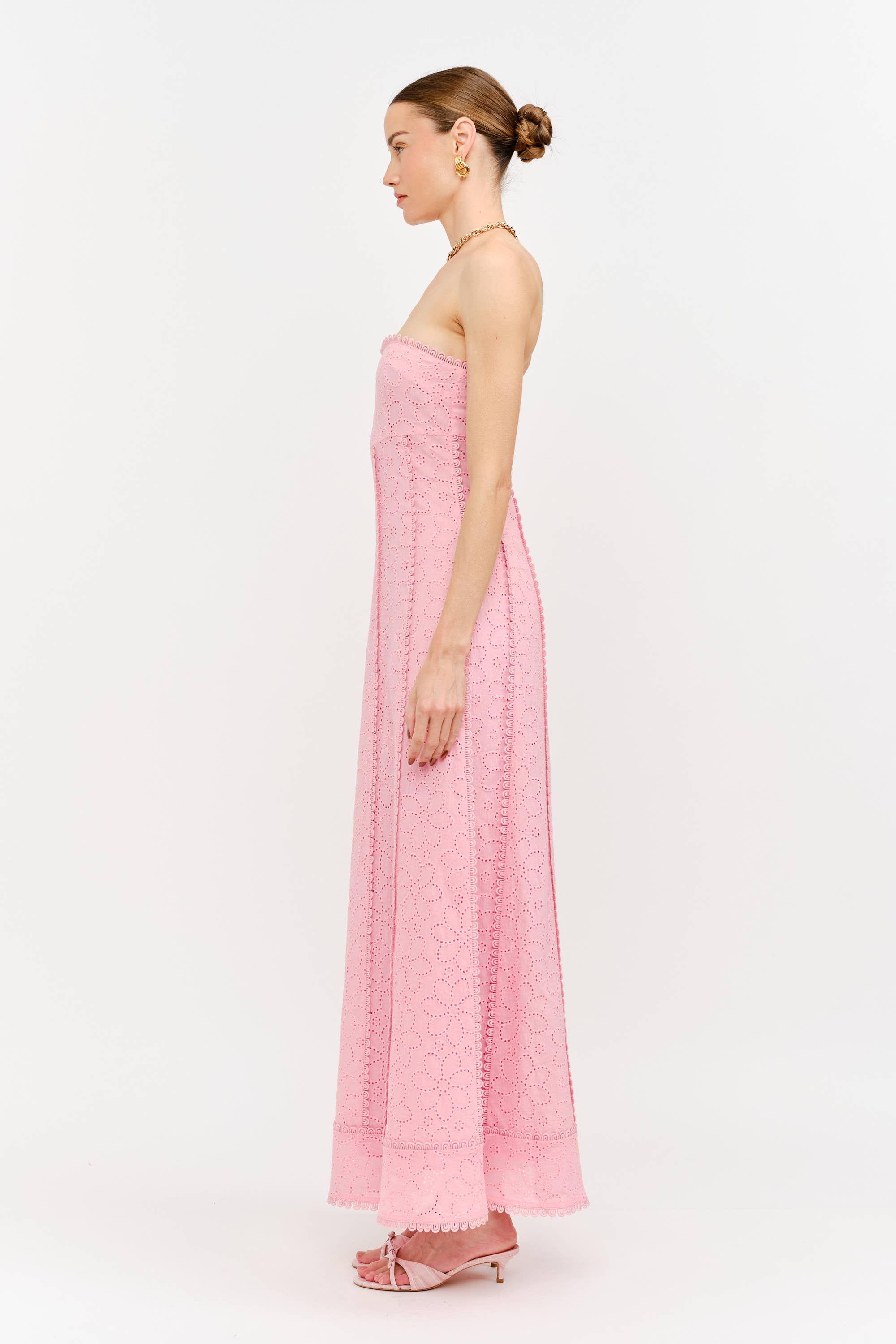 Lottie Dress in Light Pink Floral