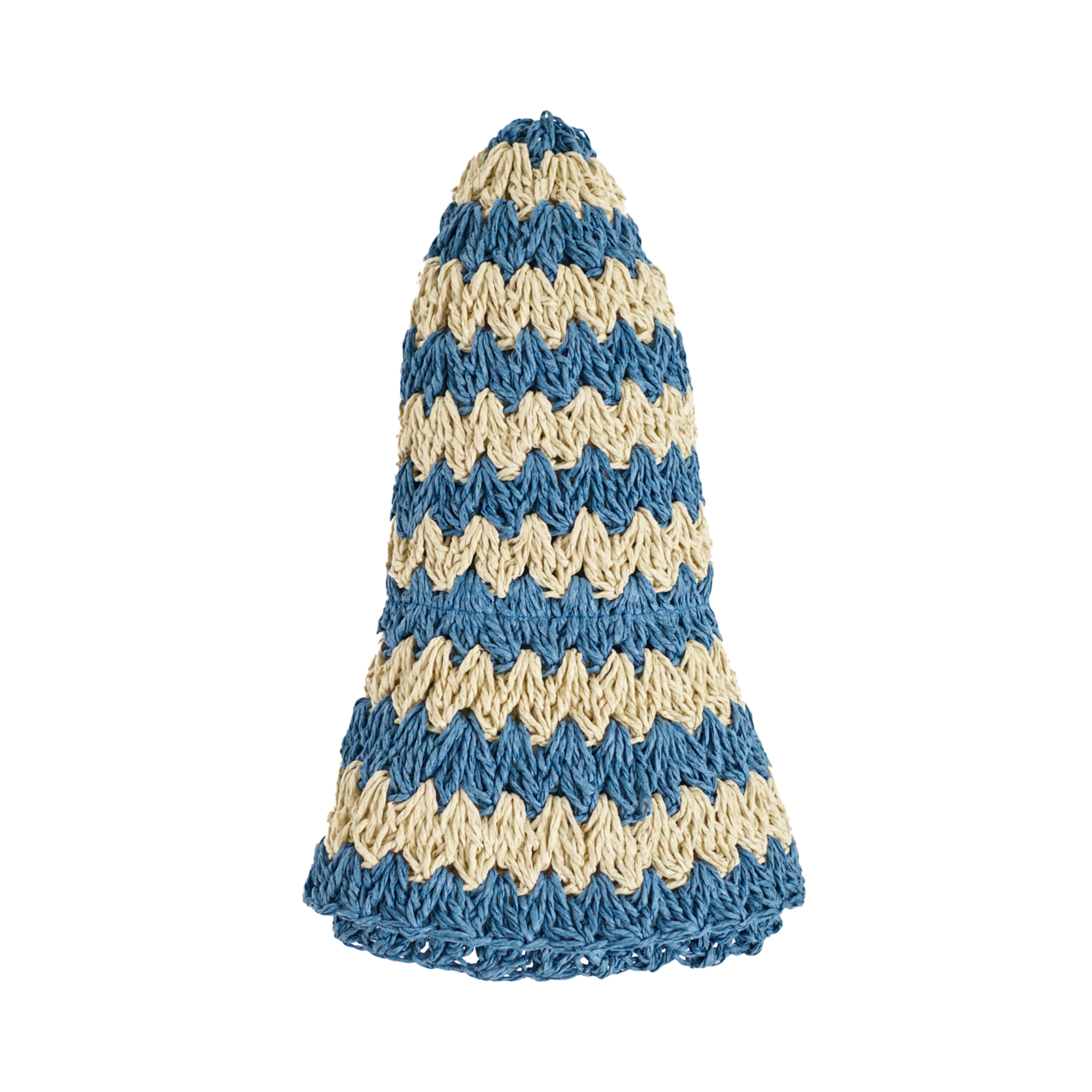 Packable Straw Hat in Blue