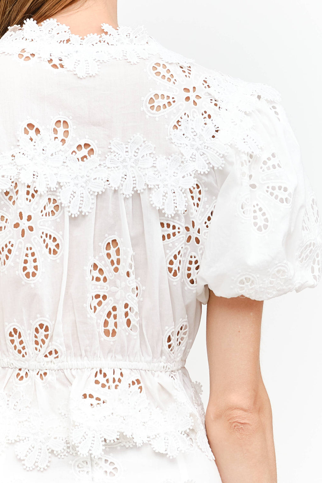 Anna White Floral Top