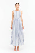 Haddie Dress in Blue Seersucker