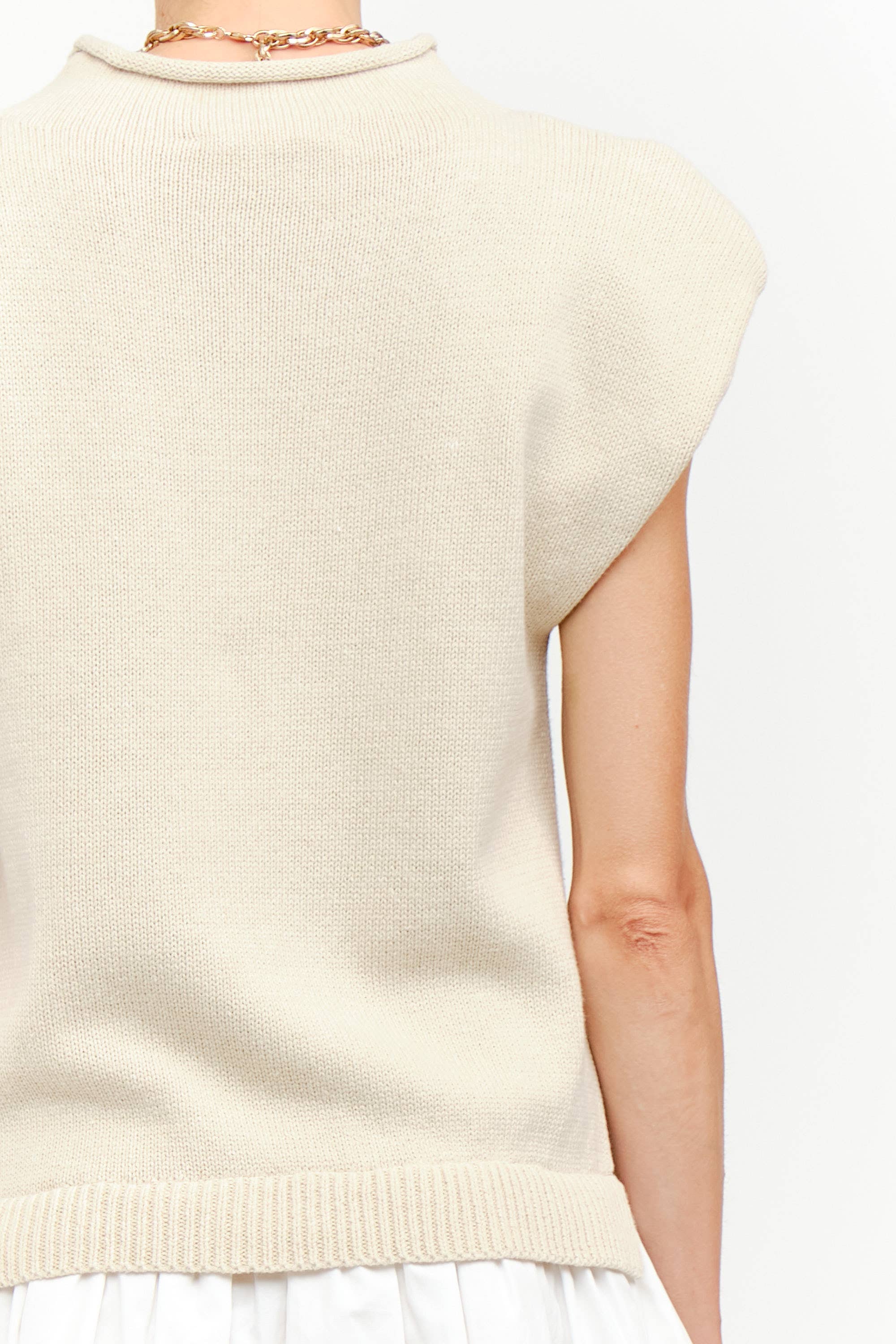 Eleanor Dress in Natural & White