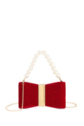Julia Velvet Holiday Bag in Crimson Red