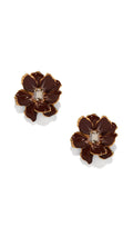 The Pink Reef Small Brown Leather Jewel Box Earring