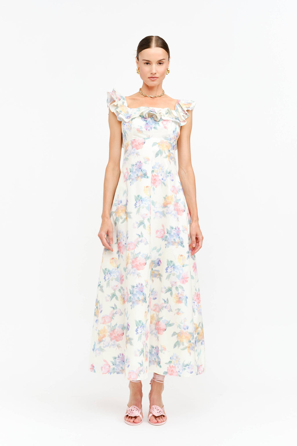 Eleanor Dress in Pink Floral