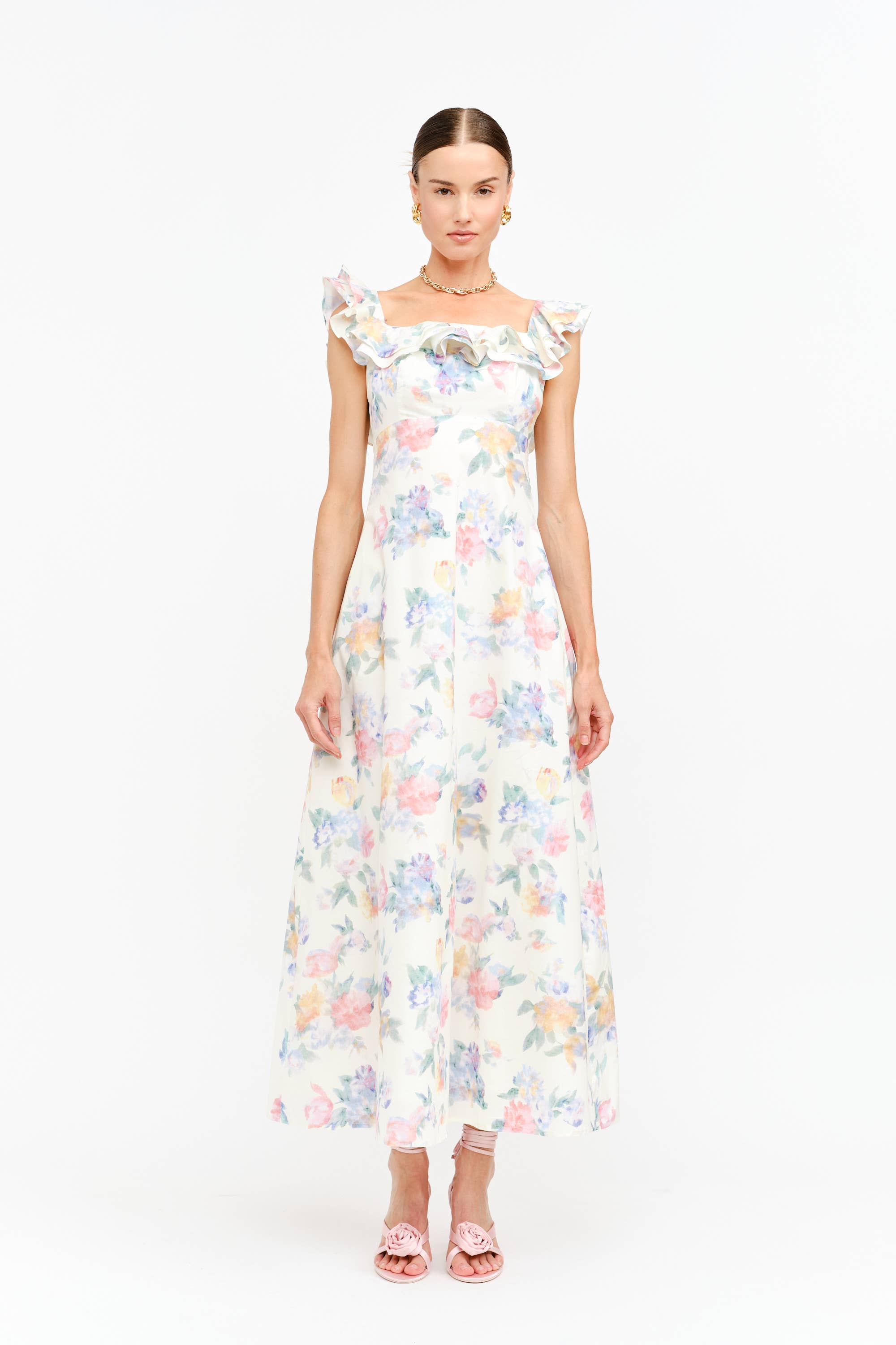 Eleanor Dress in Pink Floral