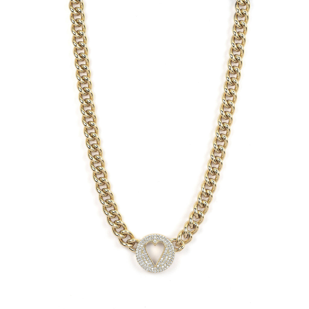 Heart Pave Necklace