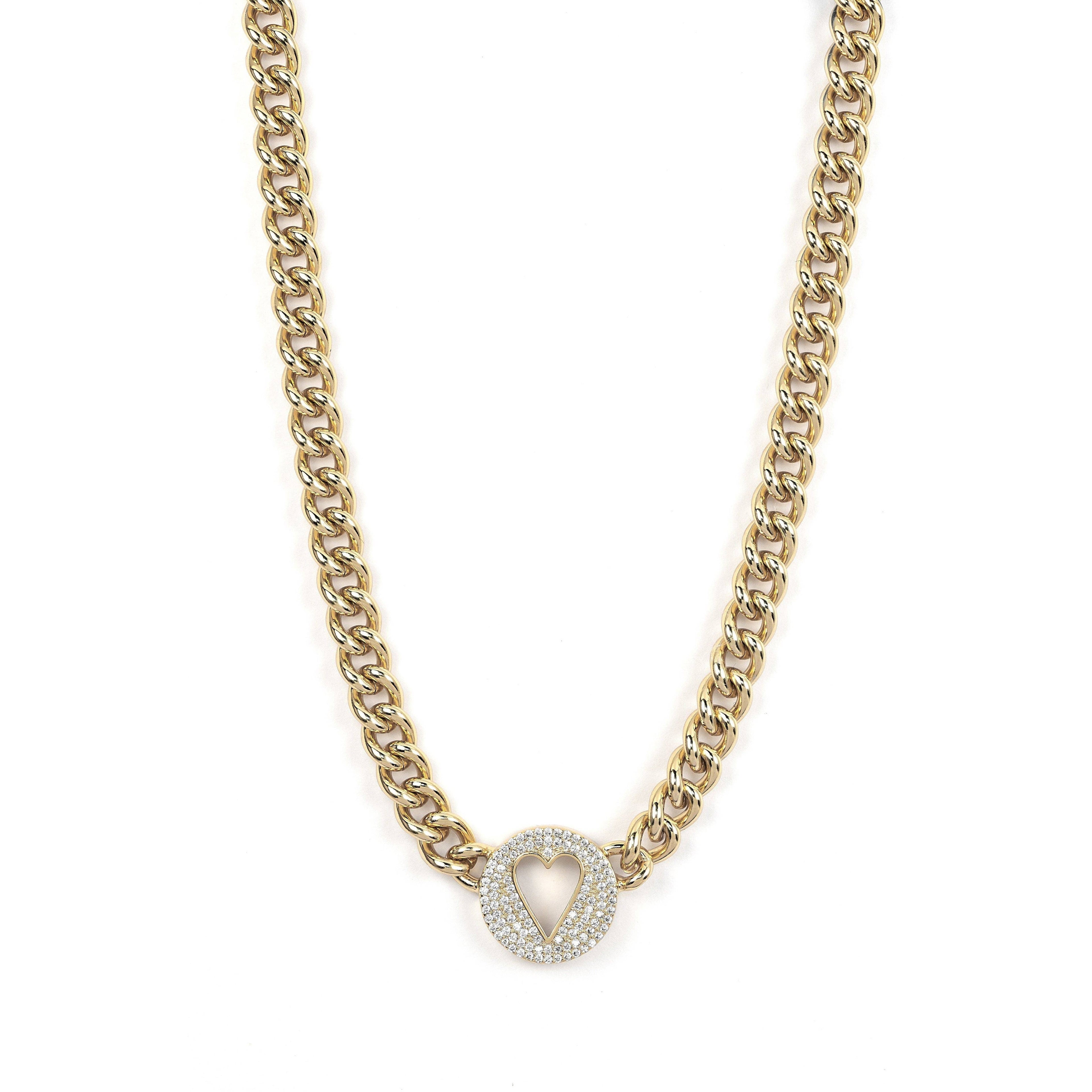Heart Pave Necklace