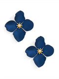 Garden Party Earring in Navy Blue