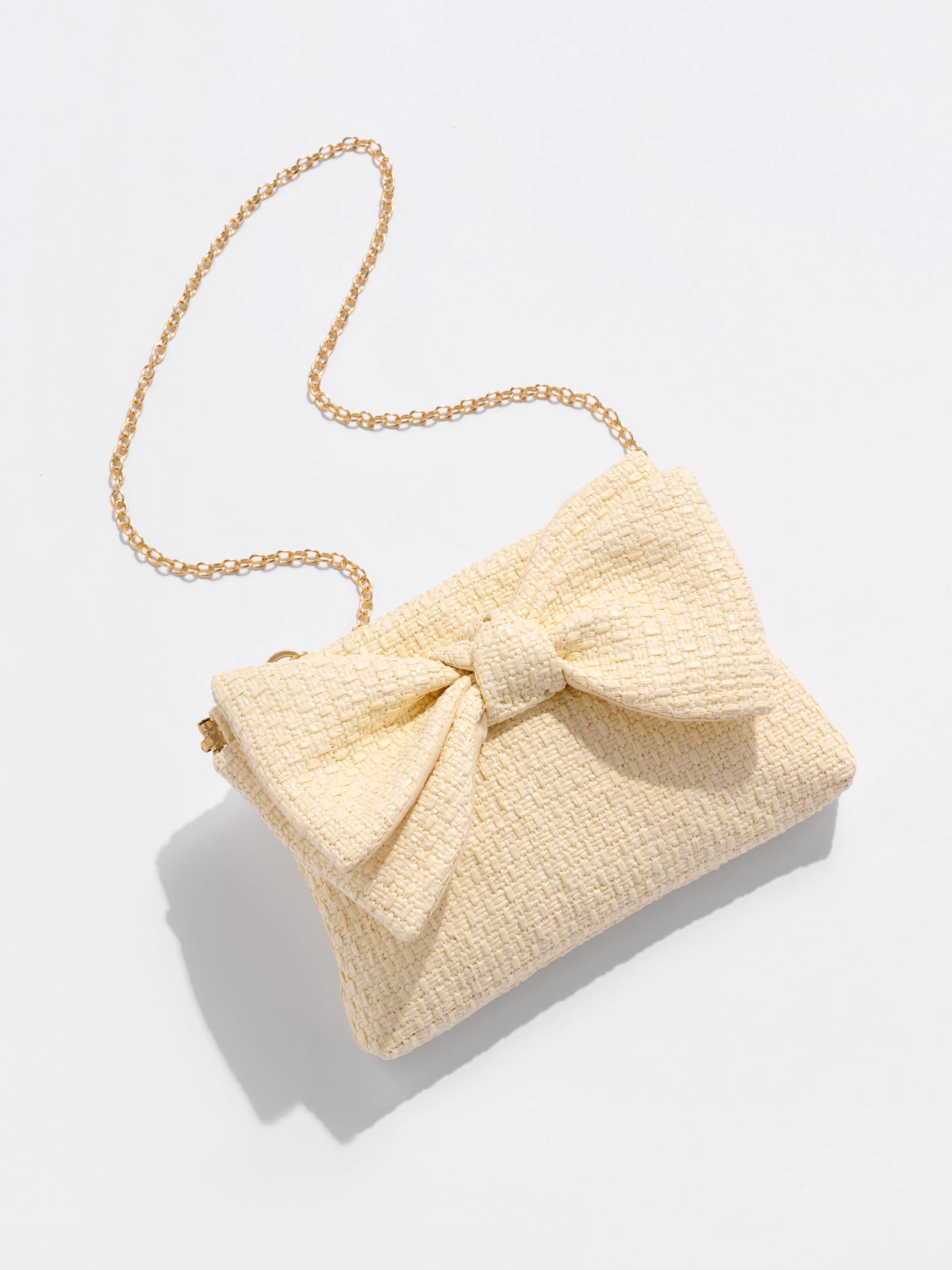 Courtney Bow Clutch in Ivory