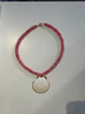 Shell Candy Necklace in Bubblegum Pink