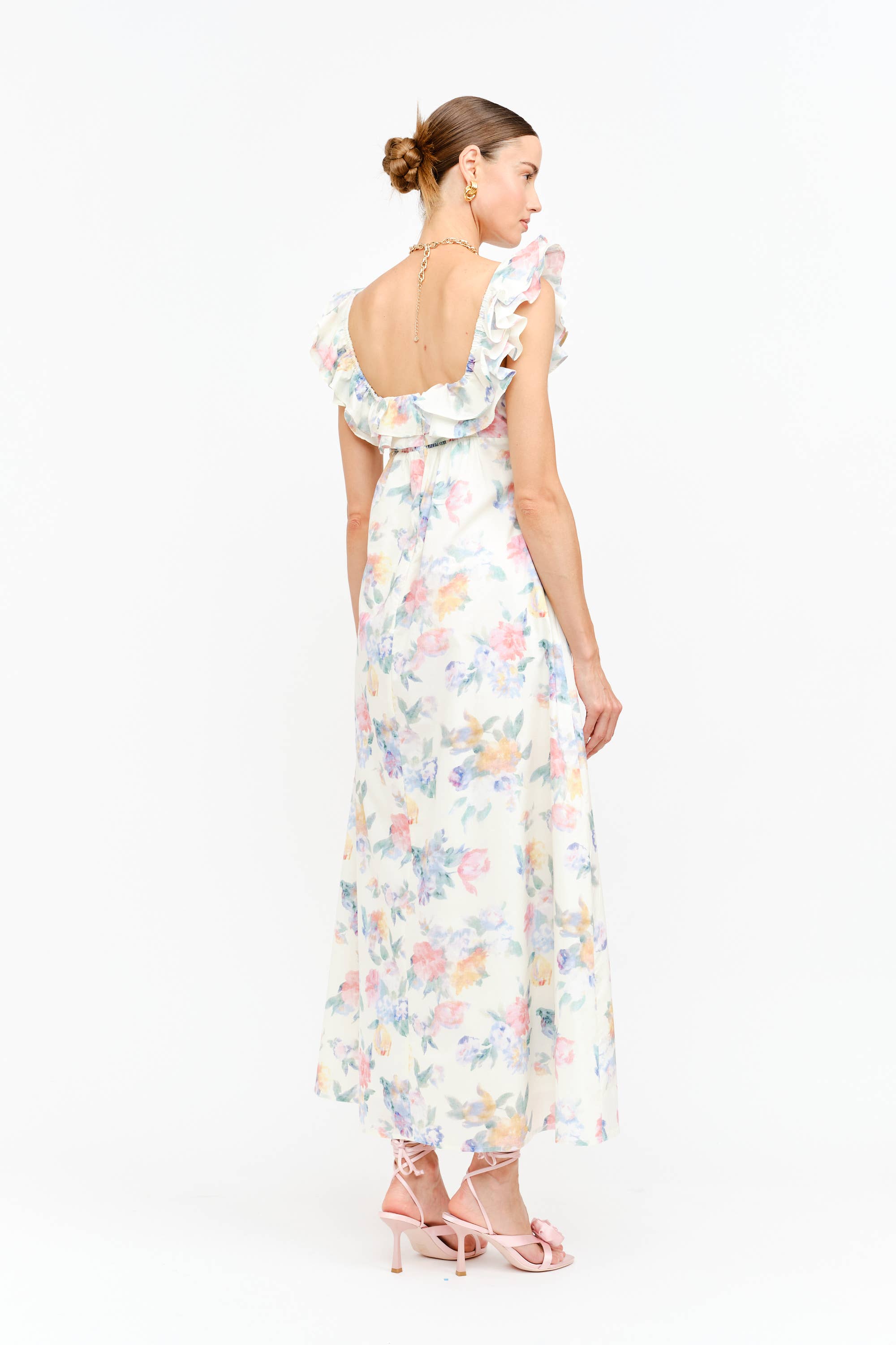 Eleanor Dress in Pink Floral