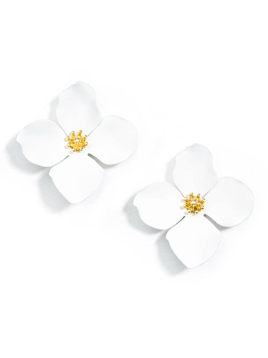 Garden Party Earrings in White
