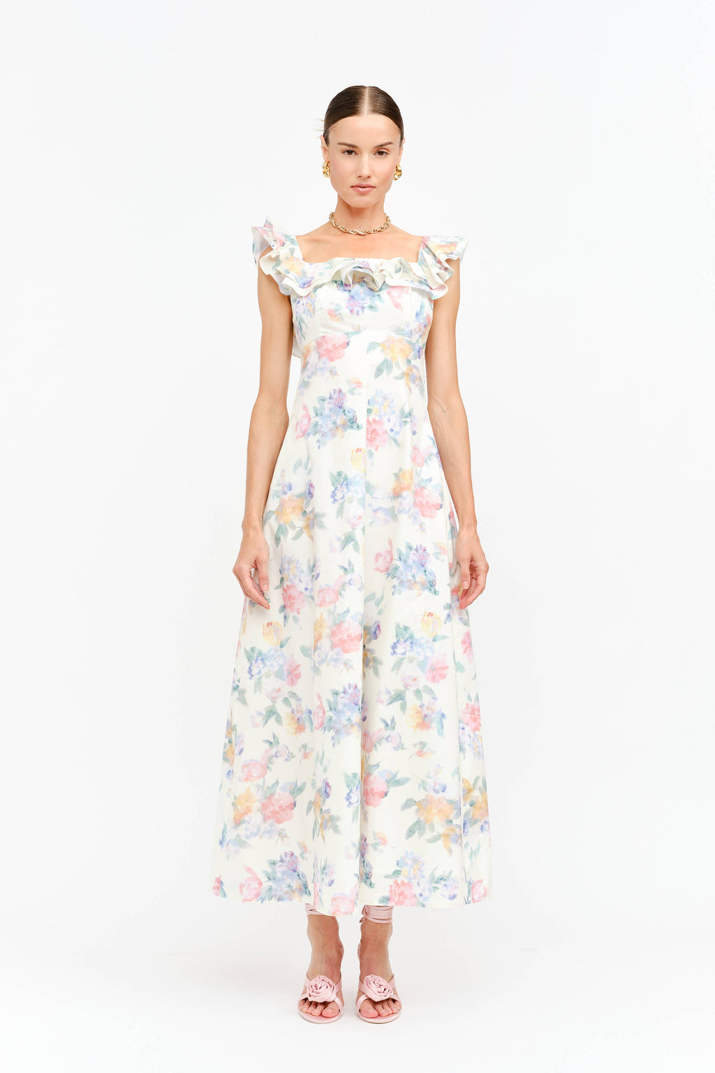 Eleanor Dress in Pink Floral