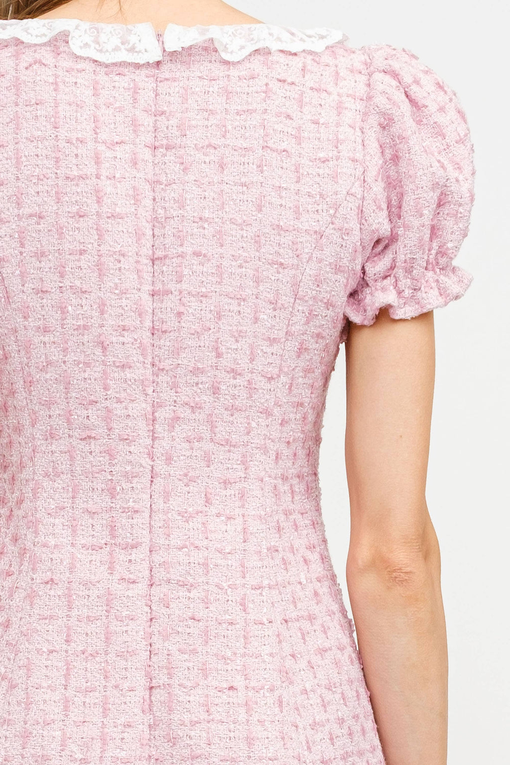 Kimmy Dress in Pink Tweed