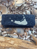 Navy & Pearl Nantucket Island Beaded Clutch