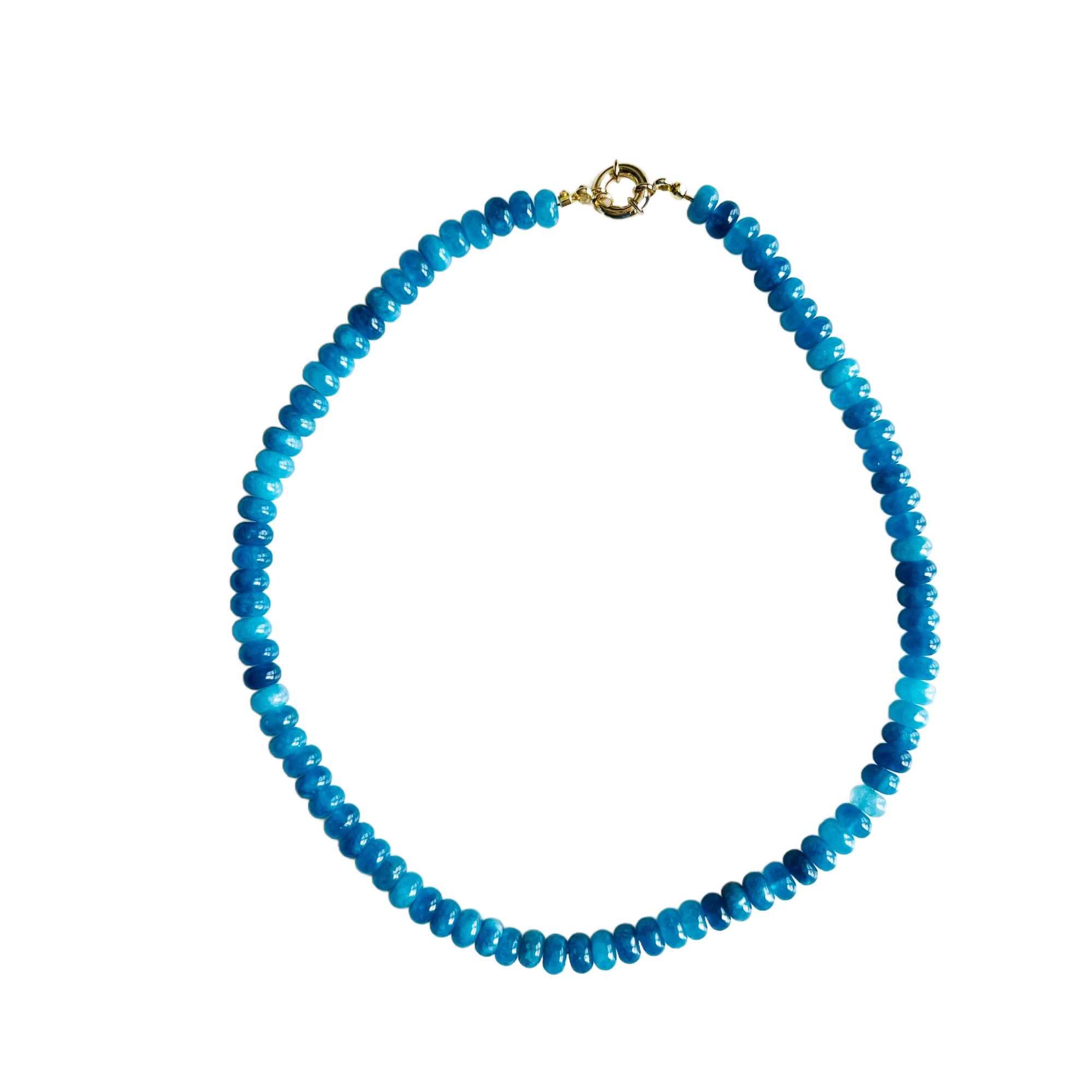 Cerulean Blue Candy Stone Necklace