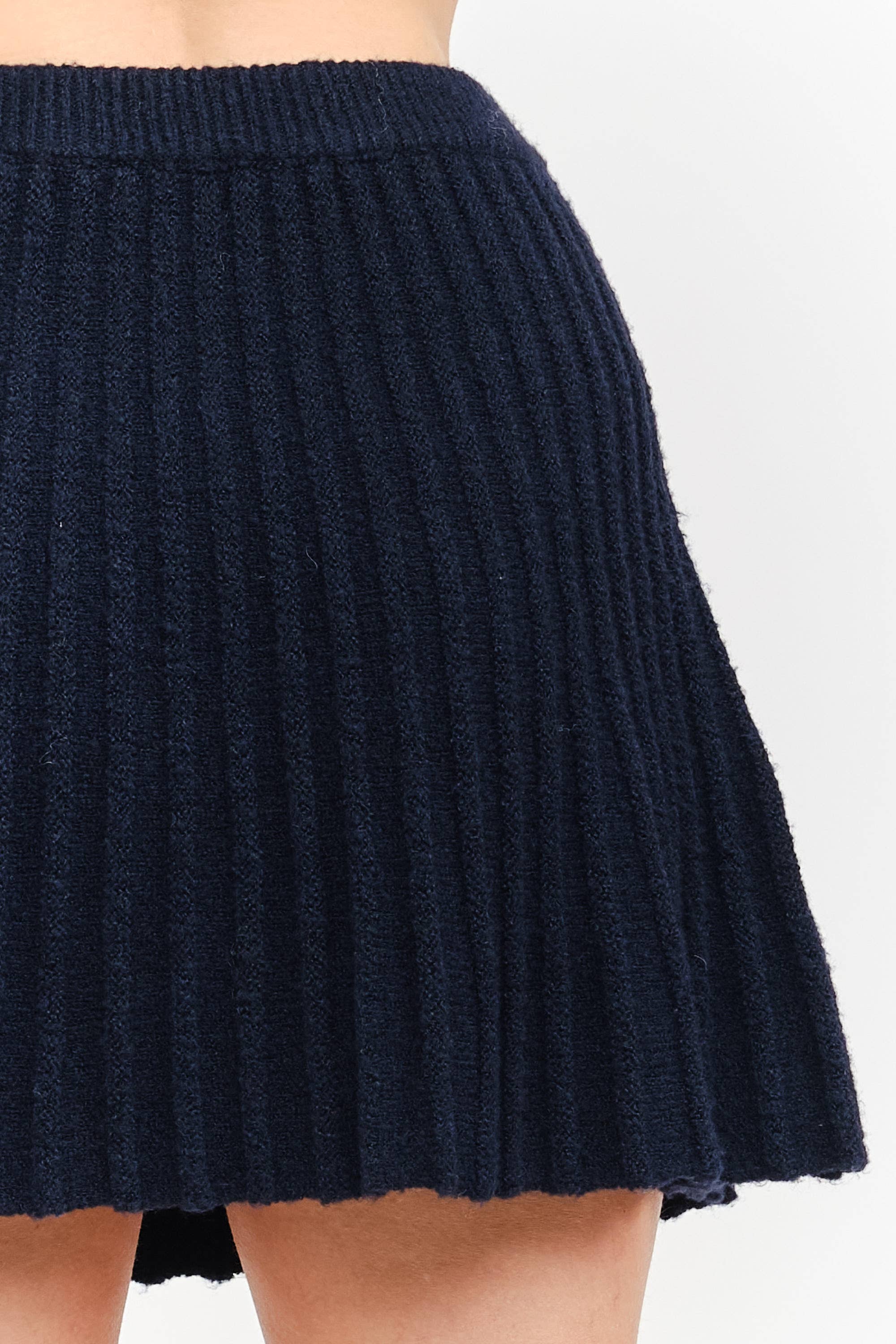 Annie Navy Knit Skirt