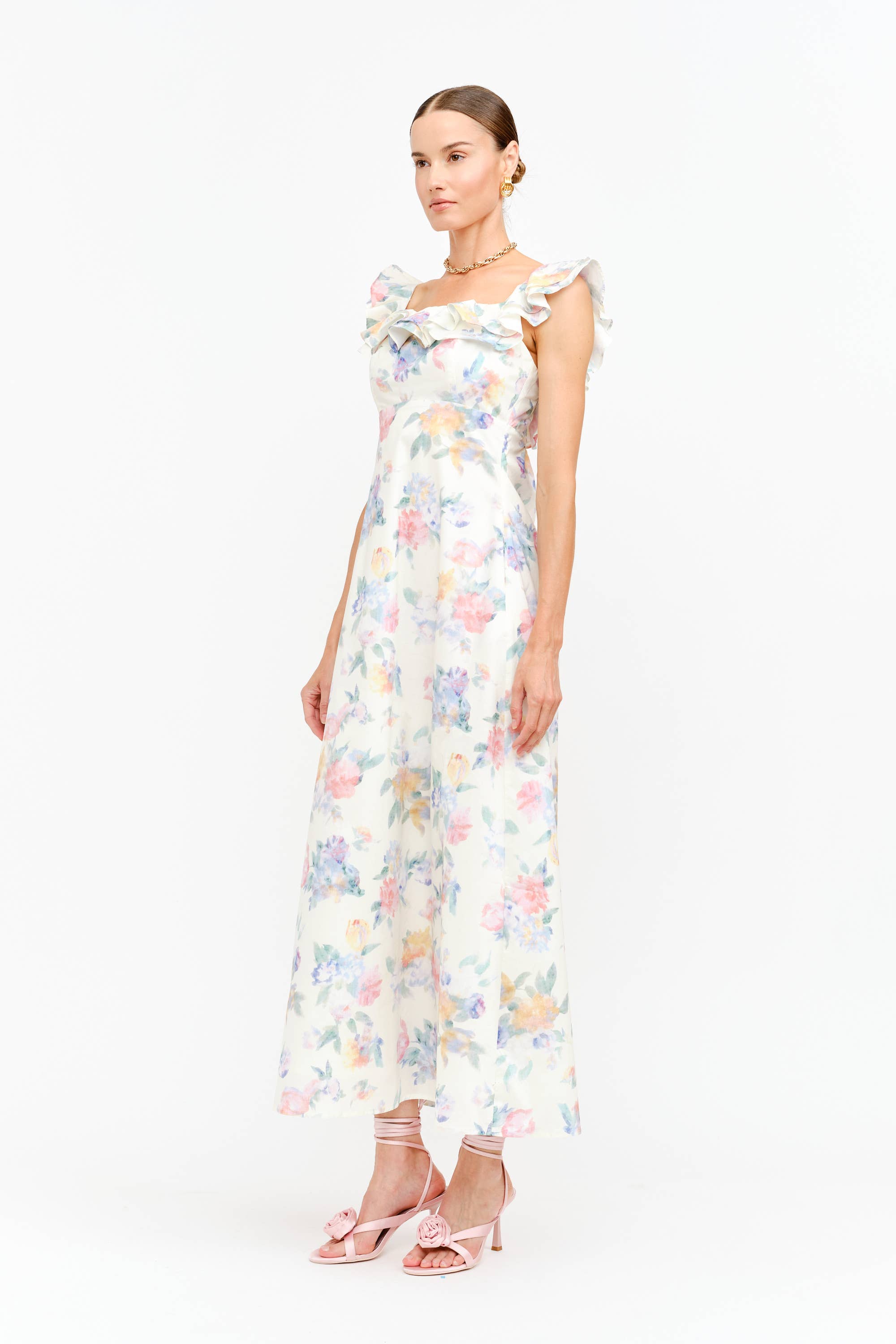 Eleanor Dress in Pink Floral