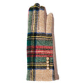 Camel Tartan Plaid Gloves