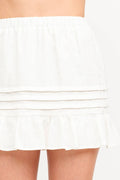 Maddy Ruffle Skirt in White