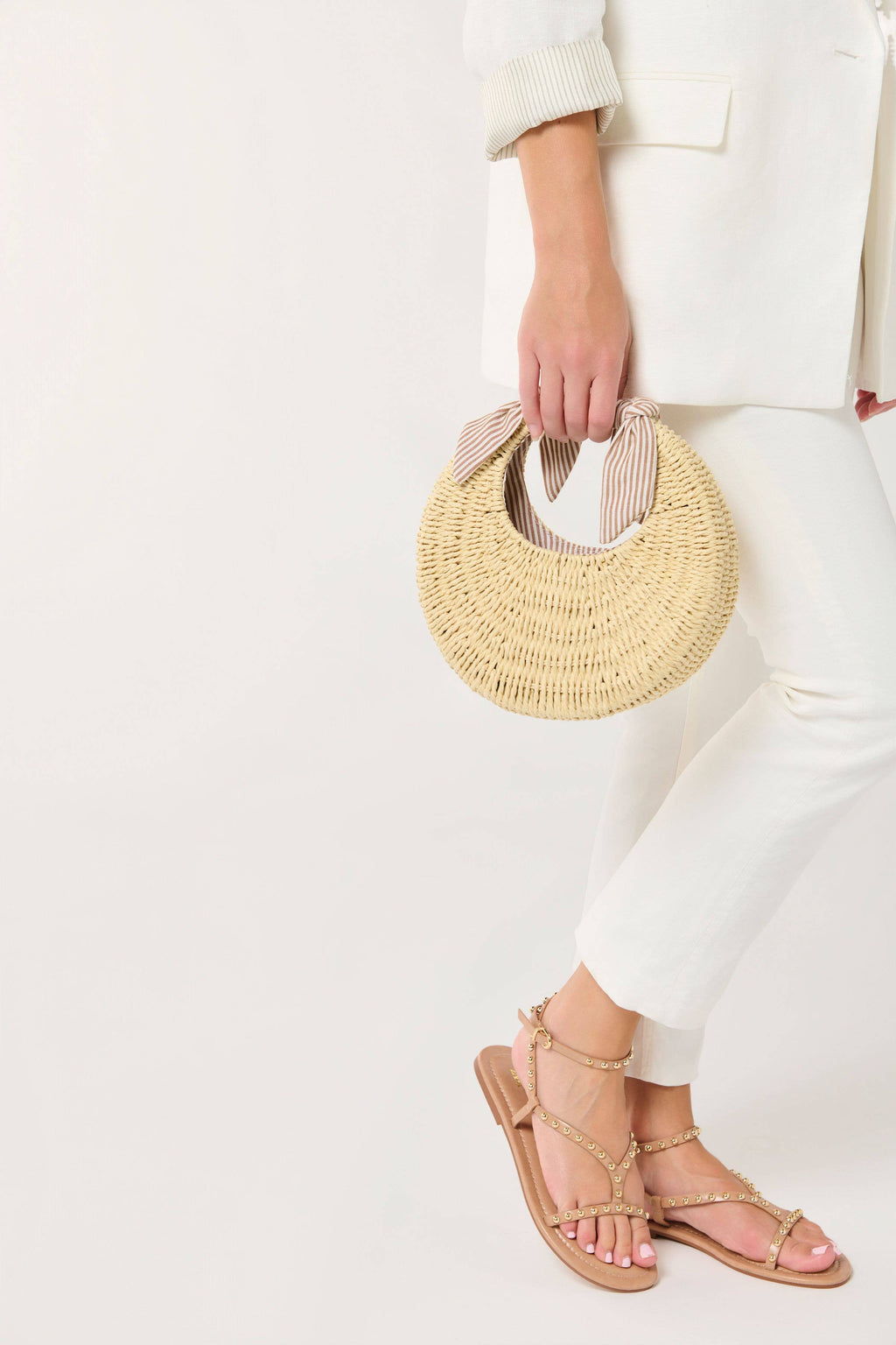 Maris Bag with Stripe Tie Handle