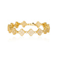 Annie Clover Tennis Bracelet in Gold