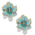 The Pink Reef Large Sea Blue Jewel Box Earrings