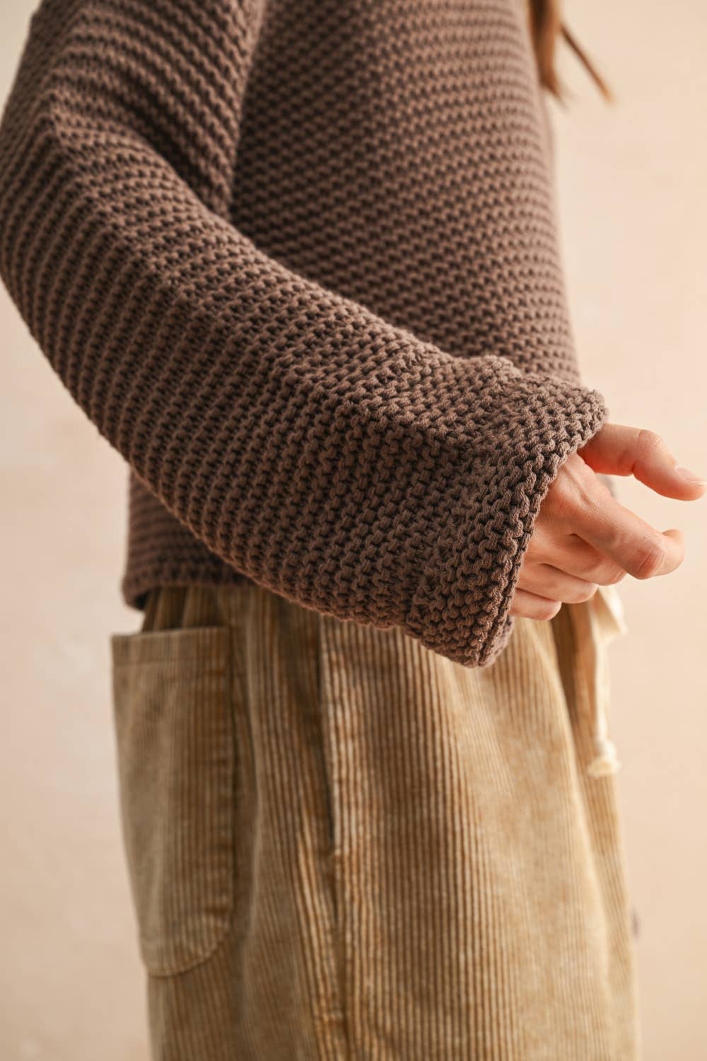 Betty Cotton Sweater in Chocolate