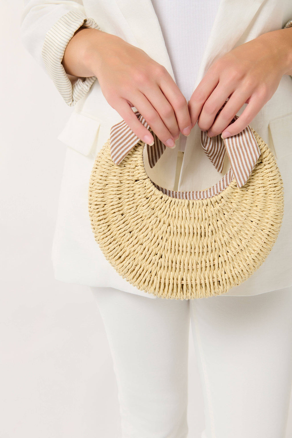 Maris Bag with Stripe Tie Handle