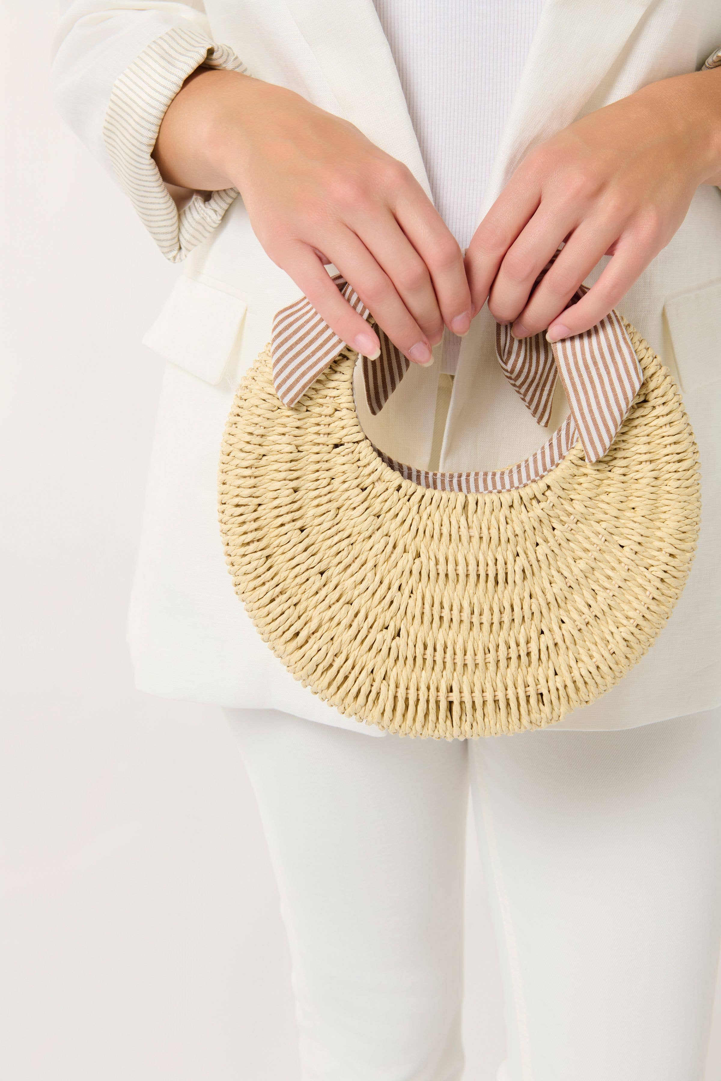 Maris Bag with Stripe Tie Handle