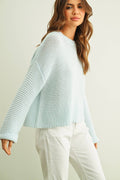 Betty Cotton Sweater in Baby Blue