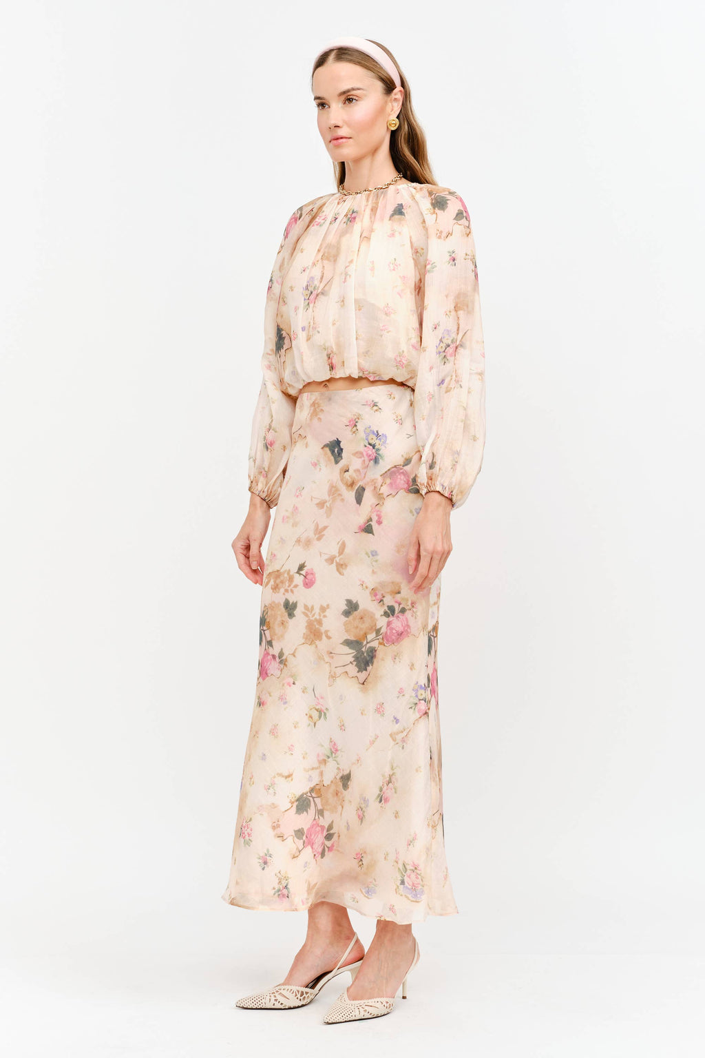 Sloan Blouse in Natural Multi