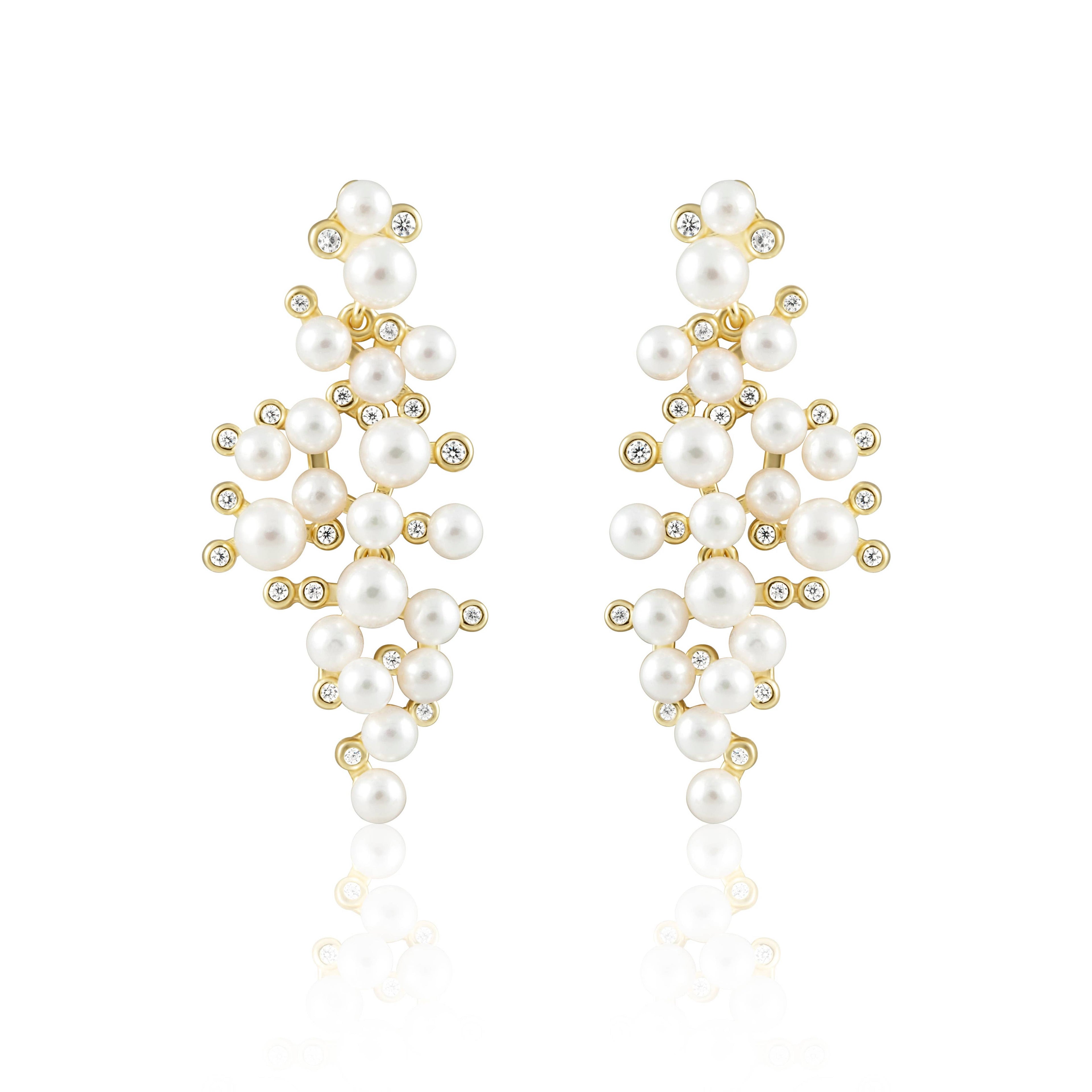 Tiffany Gold and Pearl Earrings